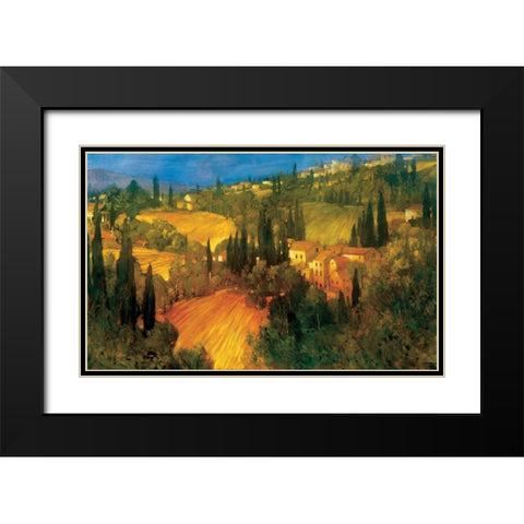 Hillsideide - Tuscany Black Modern Wood Framed Art Print with Double Matting by Craig, Philip