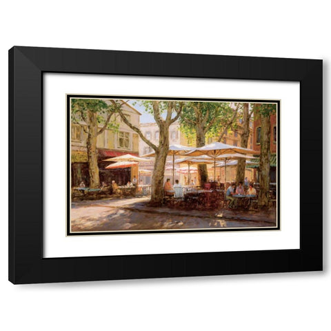 Summer - Provence Black Modern Wood Framed Art Print with Double Matting by Bates, George