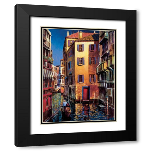 Venetian Light Black Modern Wood Framed Art Print with Double Matting by OToole, Michael