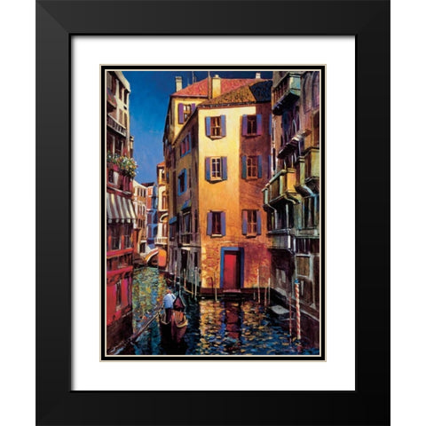 Venetian Light Black Modern Wood Framed Art Print with Double Matting by OToole, Michael