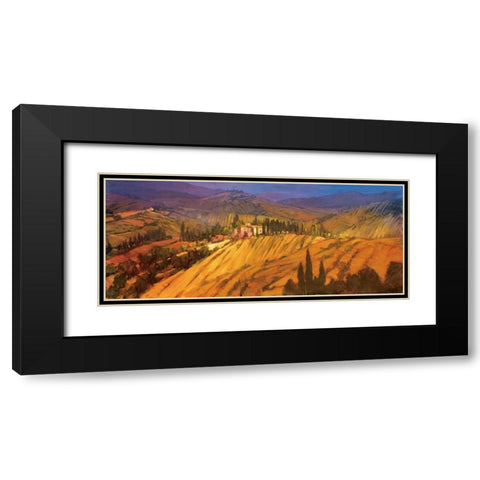 Last View of Tuscany Black Modern Wood Framed Art Print with Double Matting by Craig, Philip