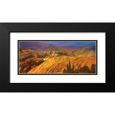 Last View of Tuscany Black Modern Wood Framed Art Print with Double Matting by Craig, Philip