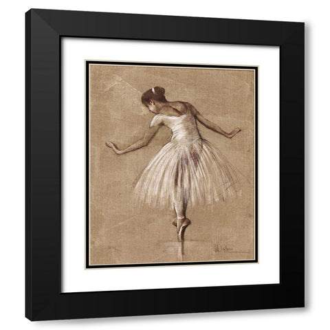 Bourees II Black Modern Wood Framed Art Print with Double Matting by Dulon, Mary