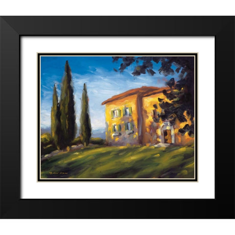 A Rural Villa Black Modern Wood Framed Art Print with Double Matting by Downs, Michael