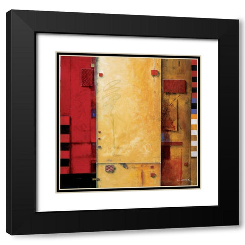 Joie de Vie Black Modern Wood Framed Art Print with Double Matting by Li-Leger, Don