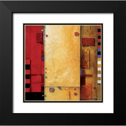 Joie de Vie Black Modern Wood Framed Art Print with Double Matting by Li-Leger, Don