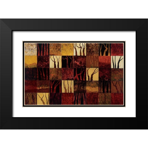 Dark Trees Black Modern Wood Framed Art Print with Double Matting by Altschuler, Gail