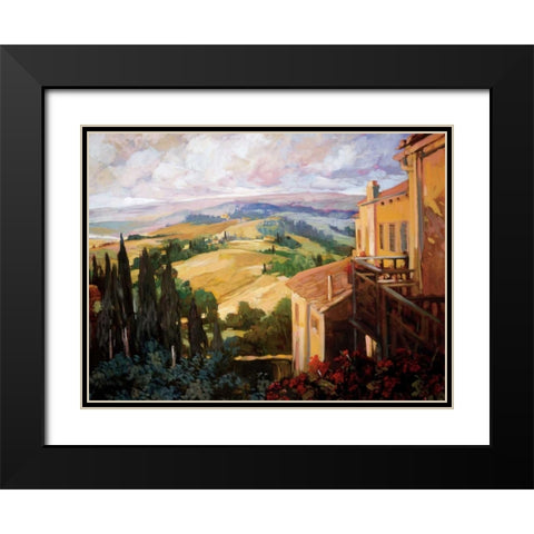 View to the Valley Black Modern Wood Framed Art Print with Double Matting by Craig, Philip