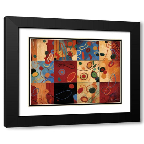 String Theory Black Modern Wood Framed Art Print with Double Matting by Li-Leger, Don
