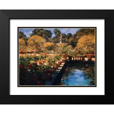 Boboli Gardens - Florence Black Modern Wood Framed Art Print with Double Matting by Craig, Philip