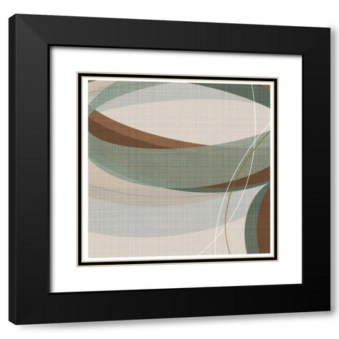 Mint Ripple Black Modern Wood Framed Art Print with Double Matting by Ahava