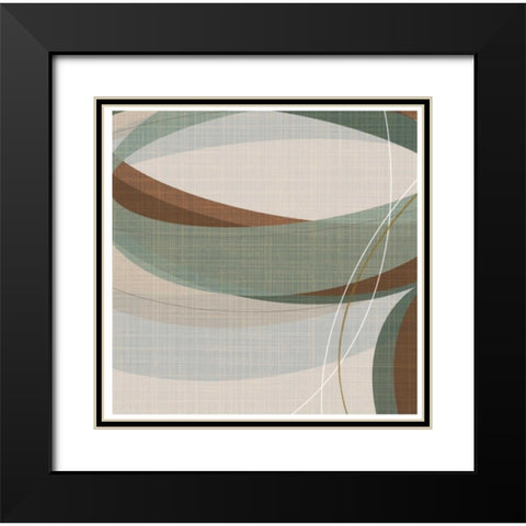 Mint Ripple Black Modern Wood Framed Art Print with Double Matting by Ahava
