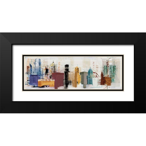 Urban Design Black Modern Wood Framed Art Print with Double Matting by NOAH