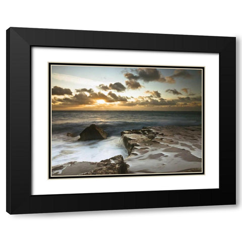 Splendid Sunrise Black Modern Wood Framed Art Print with Double Matting by Frank, Assaf