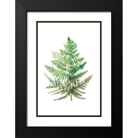 Wild Greens I Black Modern Wood Framed Art Print with Double Matting by Meyers, Rebecca