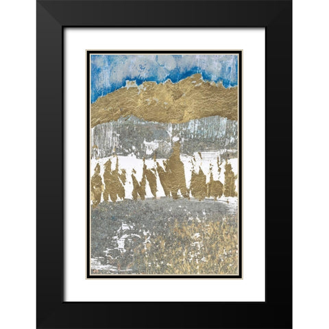 Gold Touch I Black Modern Wood Framed Art Print with Double Matting by Bernsen, Leslie