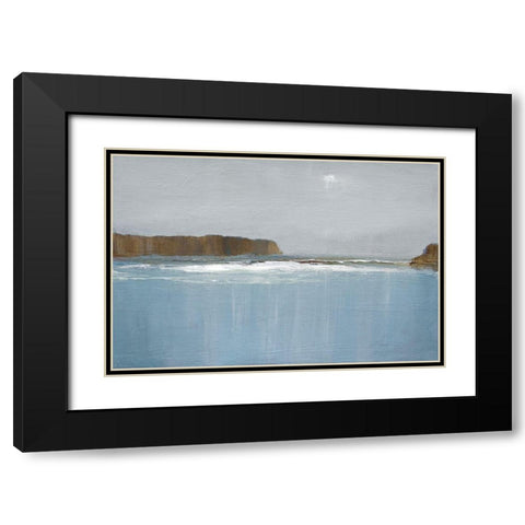 Lulworth Cove Black Modern Wood Framed Art Print with Double Matting by Gold, Caroline