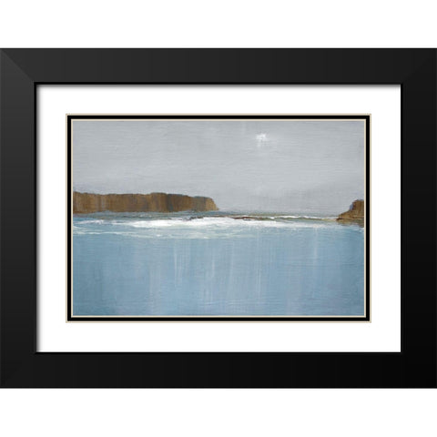 Lulworth Cove Black Modern Wood Framed Art Print with Double Matting by Gold, Caroline