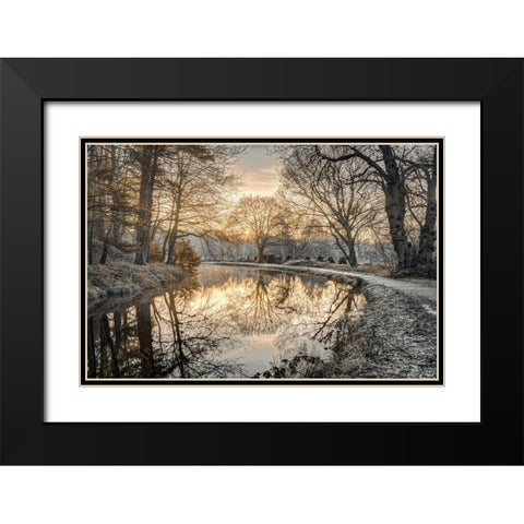 Frosty Morning Black Modern Wood Framed Art Print with Double Matting by Frank, Assaf