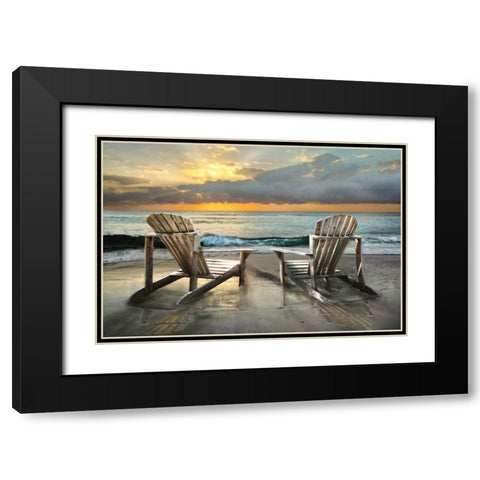 Island Song Black Modern Wood Framed Art Print with Double Matting by Celebrate Life Gallery