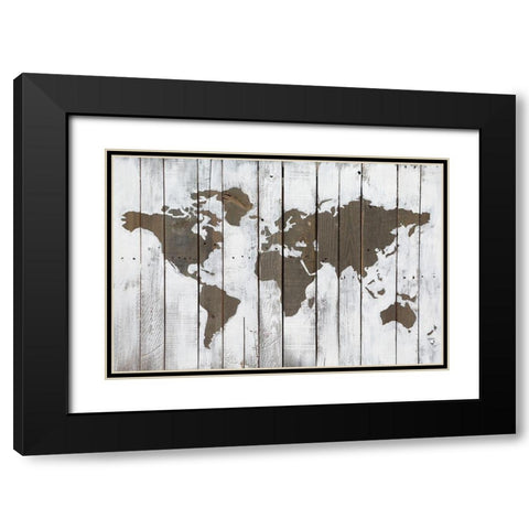 Weathered World Black Modern Wood Framed Art Print with Double Matting by Bassin, Charlotte