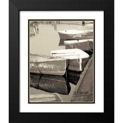 At Rest Black Modern Wood Framed Art Print with Double Matting by Schick, Cyndi