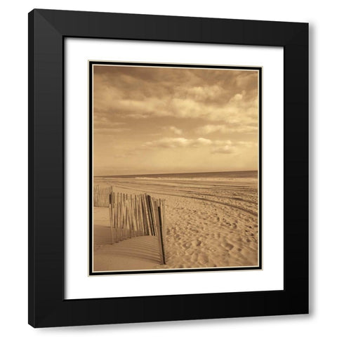 Sand Escape Black Modern Wood Framed Art Print with Double Matting by Recent Developments, LLC