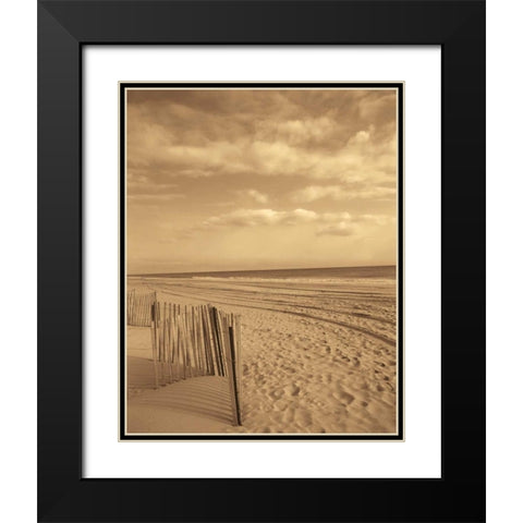 Sand Escape Black Modern Wood Framed Art Print with Double Matting by Recent Developments, LLC