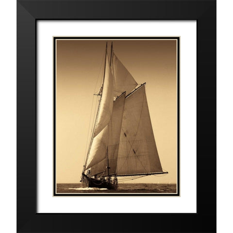 Under Sail I Black Modern Wood Framed Art Print with Double Matting by LeBlanc, Frederick J.