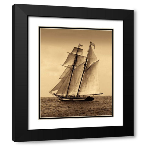 Under Sail II Black Modern Wood Framed Art Print with Double Matting by LeBlanc, Frederick J.