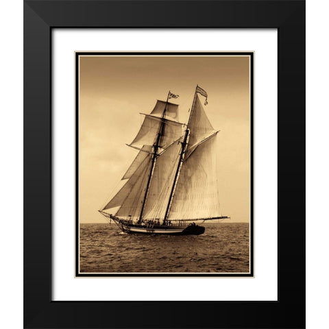 Under Sail II Black Modern Wood Framed Art Print with Double Matting by LeBlanc, Frederick J.