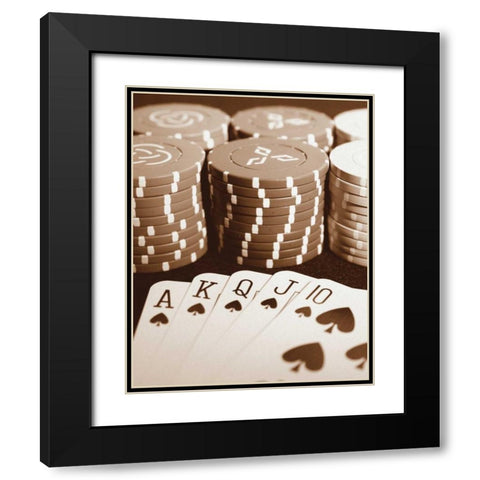 Poker Black Modern Wood Framed Art Print with Double Matting by Maihara/Watt, Jeff/Boyce
