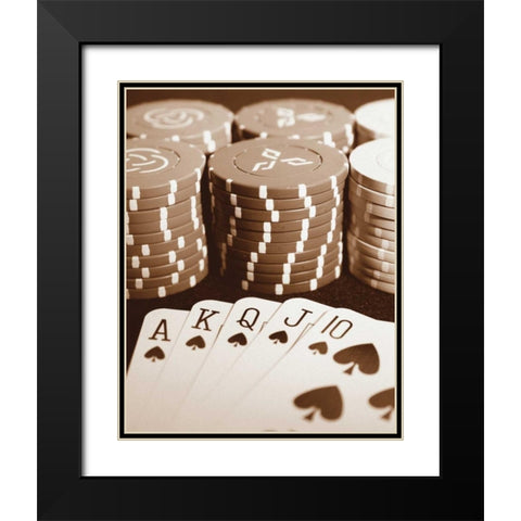 Poker Black Modern Wood Framed Art Print with Double Matting by Maihara/Watt, Jeff/Boyce