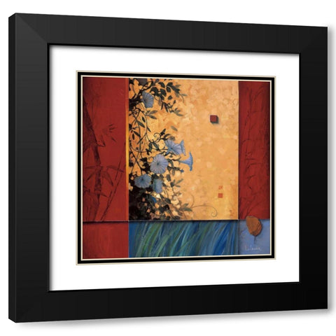 Artists Garden Black Modern Wood Framed Art Print with Double Matting by Li-Leger, Don
