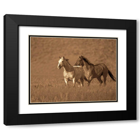 Partners Black Modern Wood Framed Art Print with Double Matting by Caro, Wendy
