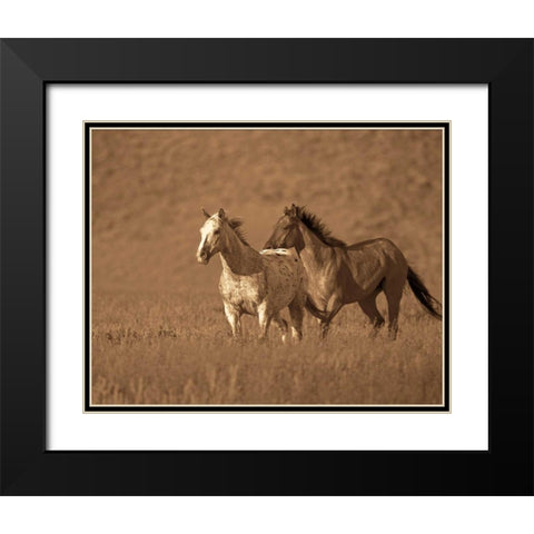 Partners Black Modern Wood Framed Art Print with Double Matting by Caro, Wendy