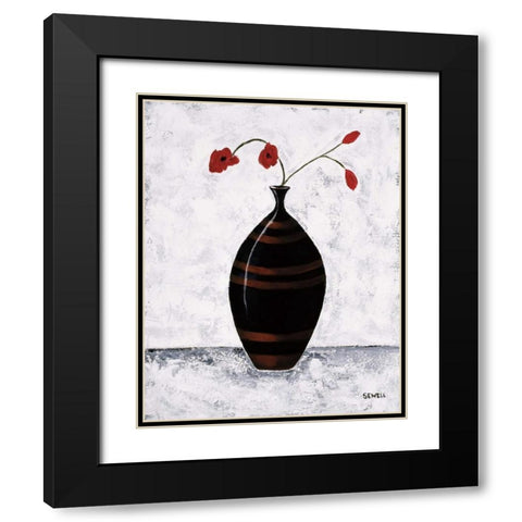 Eregansu II Black Modern Wood Framed Art Print with Double Matting by Sewell, Krista