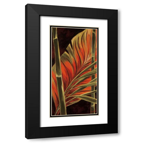 Makatea Leaves II Black Modern Wood Framed Art Print with Double Matting by St. Amant, Yvette