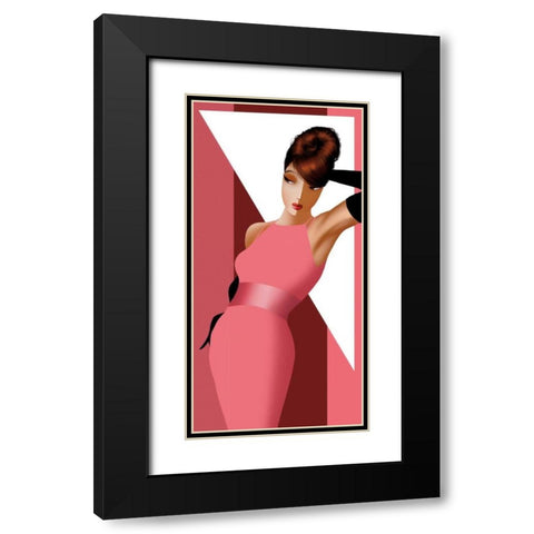 Alexandra Posing Black Modern Wood Framed Art Print with Double Matting by Bravo, Jordan