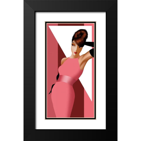 Alexandra Posing Black Modern Wood Framed Art Print with Double Matting by Bravo, Jordan