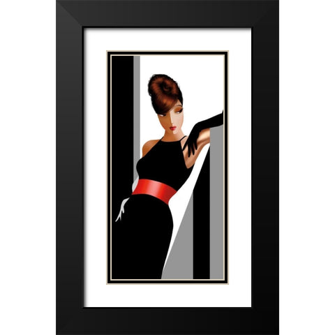 Sharon in Grays Black Modern Wood Framed Art Print with Double Matting by Bravo, Jordan
