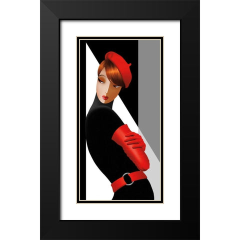 Natasha in Shadows Black Modern Wood Framed Art Print with Double Matting by Bravo, Jordan