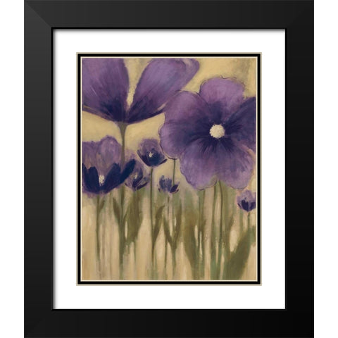 Summer Bloom I Black Modern Wood Framed Art Print with Double Matting by MARIA