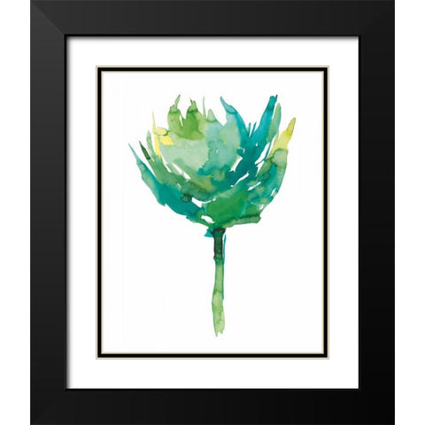 Aria I Black Modern Wood Framed Art Print with Double Matting by Meyers, Rebecca