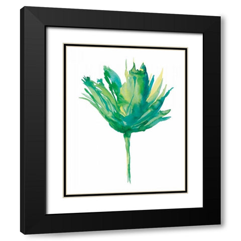 Aria II Black Modern Wood Framed Art Print with Double Matting by Meyers, Rebecca