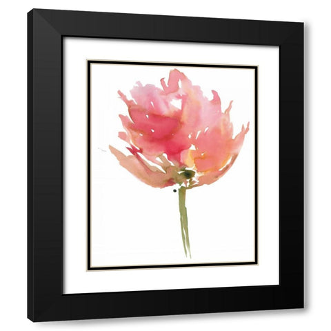 Melody I Black Modern Wood Framed Art Print with Double Matting by Meyers, Rebecca