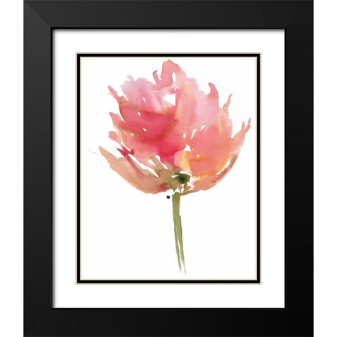 Melody I Black Modern Wood Framed Art Print with Double Matting by Meyers, Rebecca