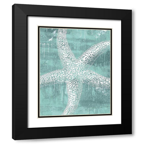 Ocean Tokens I Black Modern Wood Framed Art Print with Double Matting by Sabine Berg