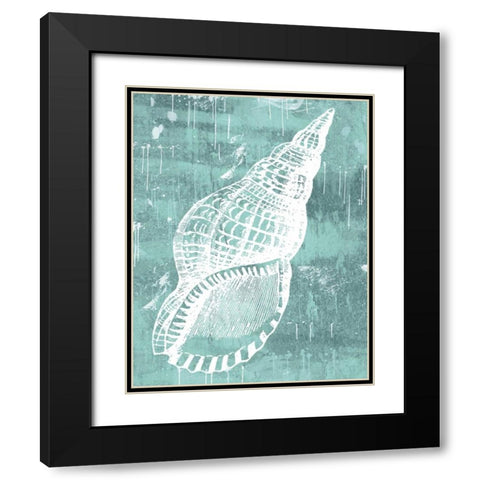 Ocean Tokens II Black Modern Wood Framed Art Print with Double Matting by Sabine Berg