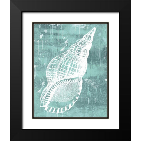 Ocean Tokens II Black Modern Wood Framed Art Print with Double Matting by Sabine Berg